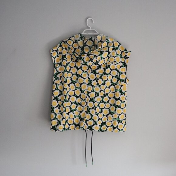 Diane Von Furstenberg x Target Yellow S Packable Sleeveless Hooded Full Zip Vest - Picture 3 of 13